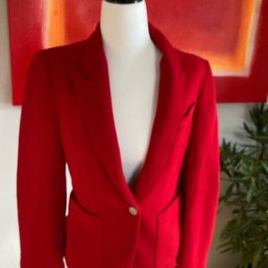 Banana Republic Red Wool Blazer